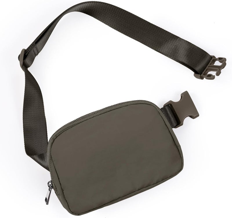 ODODOS Unisex Mini Belt Bag with Adjustable Strap Small Fanny Pack for Workout Running Traveling Hiking, Turkish Coffee - Image 1